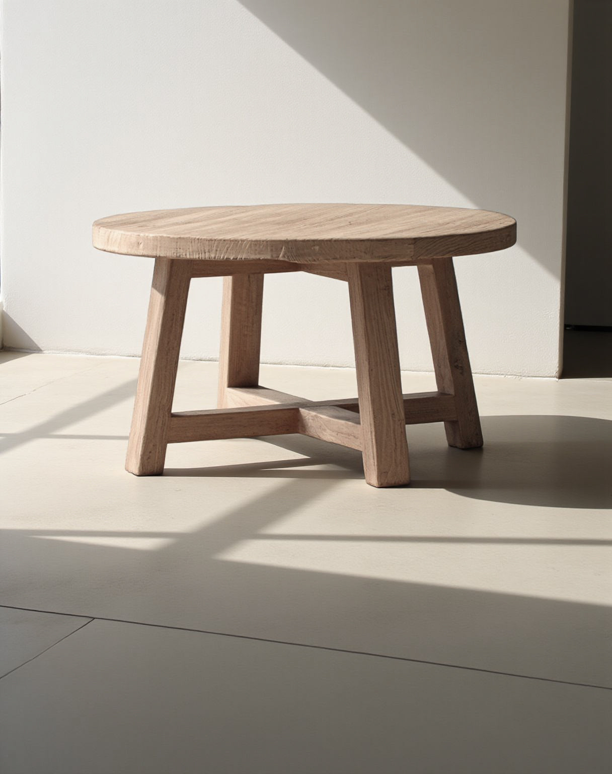 SOLANO NATURAL ELM COFFEE TABLE 80 diameter
