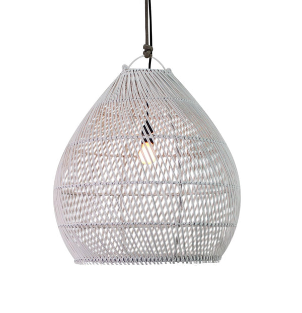 Coconut Woven Lamp White - Medium
