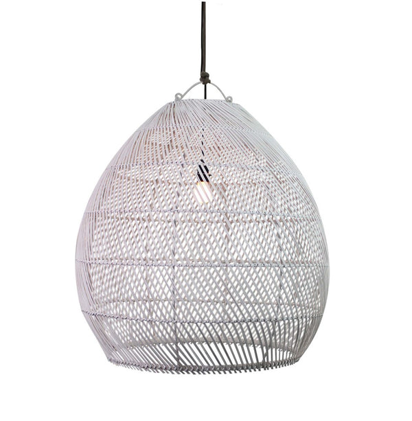 Coconut Woven Lamp White - Large