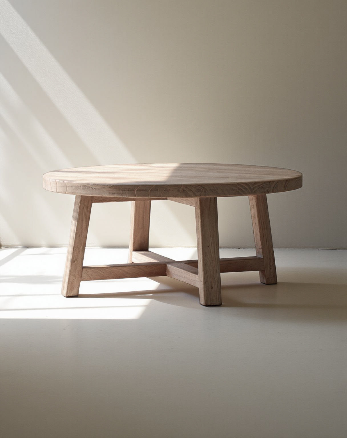 SOLANO NATURAL ELM COFFEE TABLE 100 diameter
