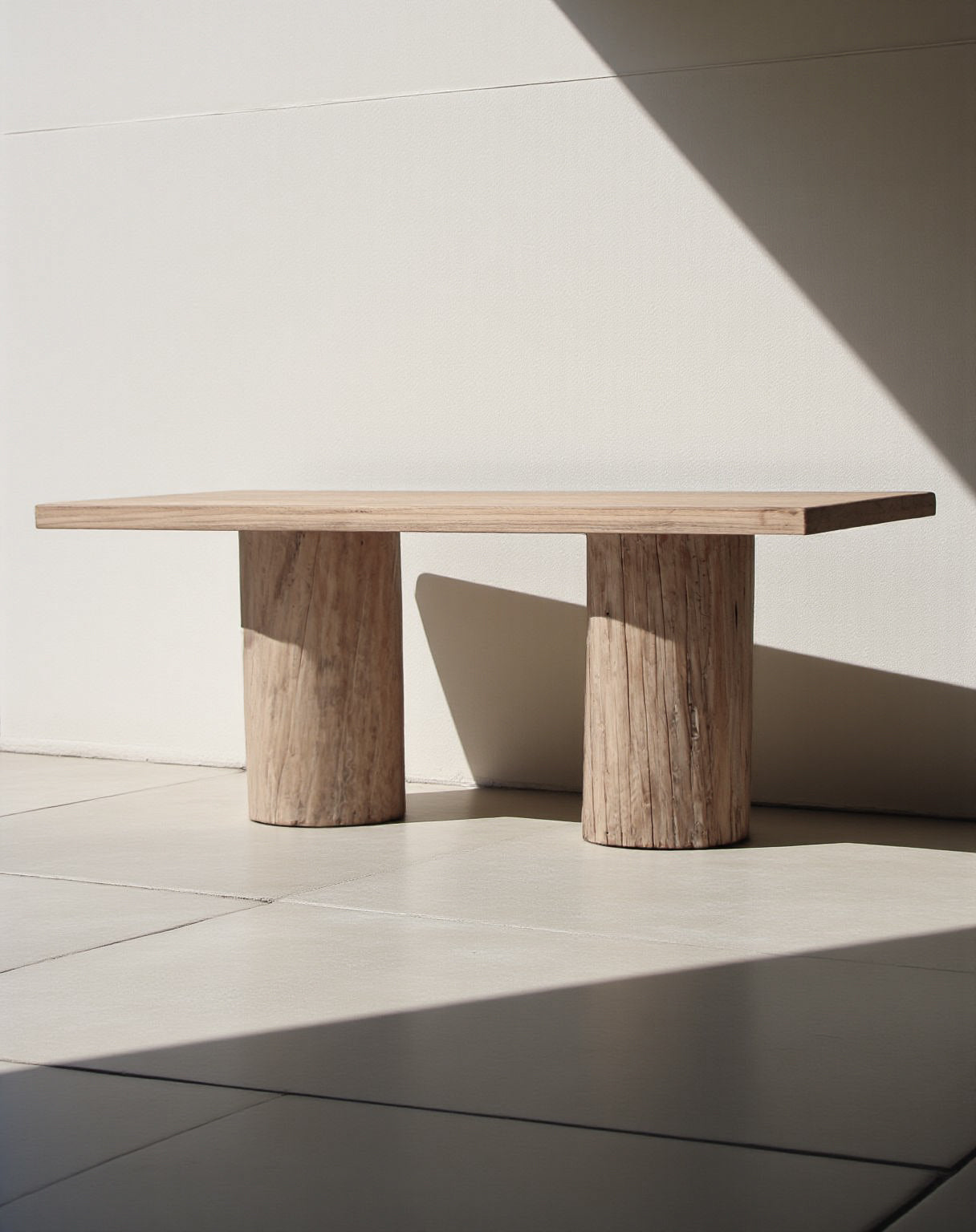 CARMINE NATURAL ELM DINING TABLE 1.83M