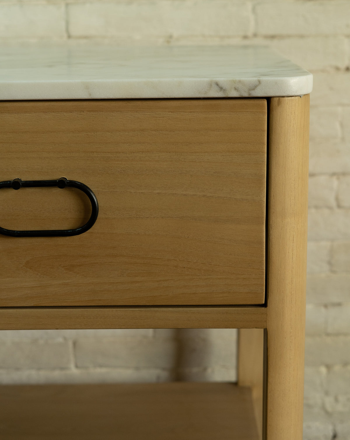 Mista Bedside Table - Gold Walnut Matte