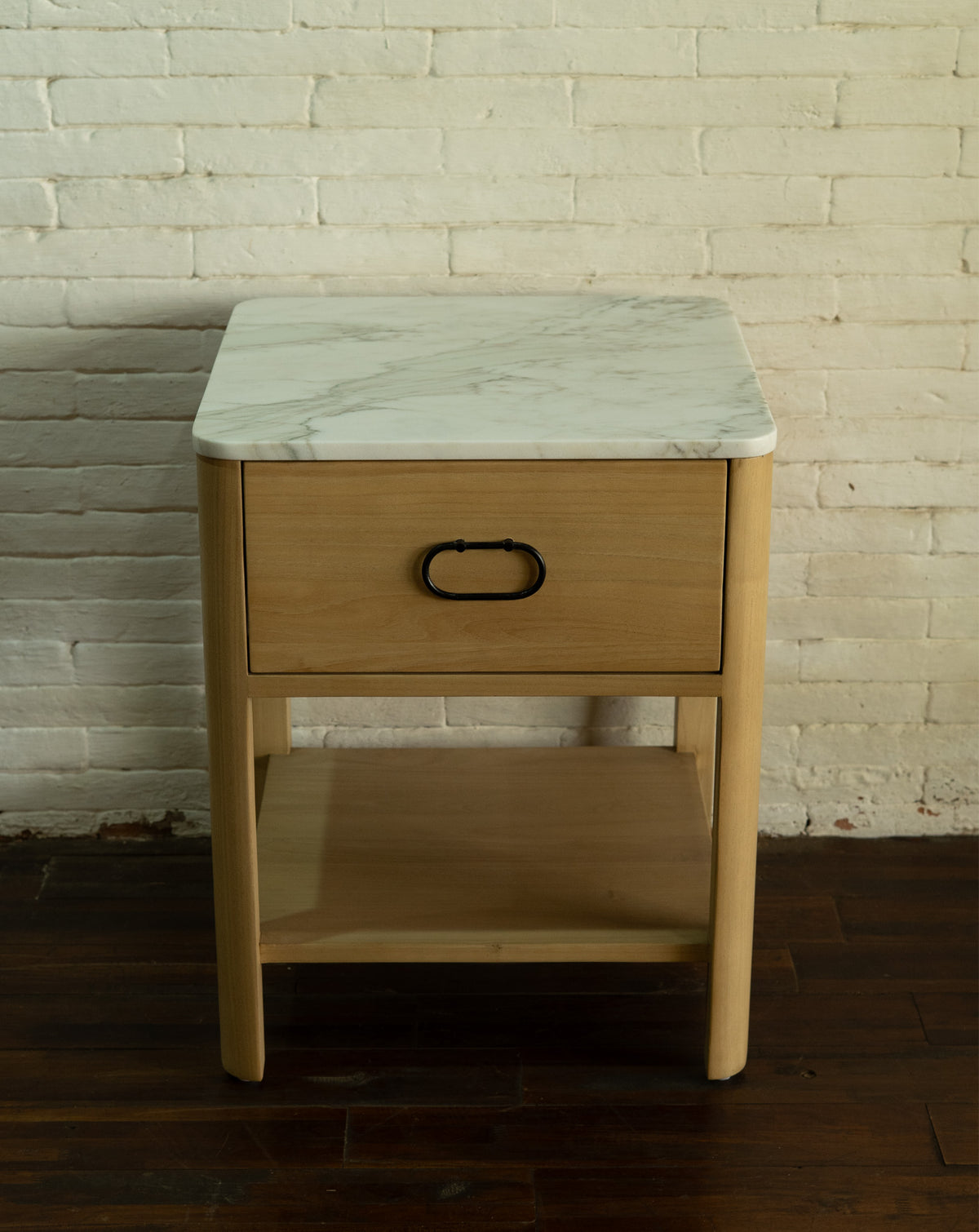 Mista Bedside Table - Gold Walnut Matte