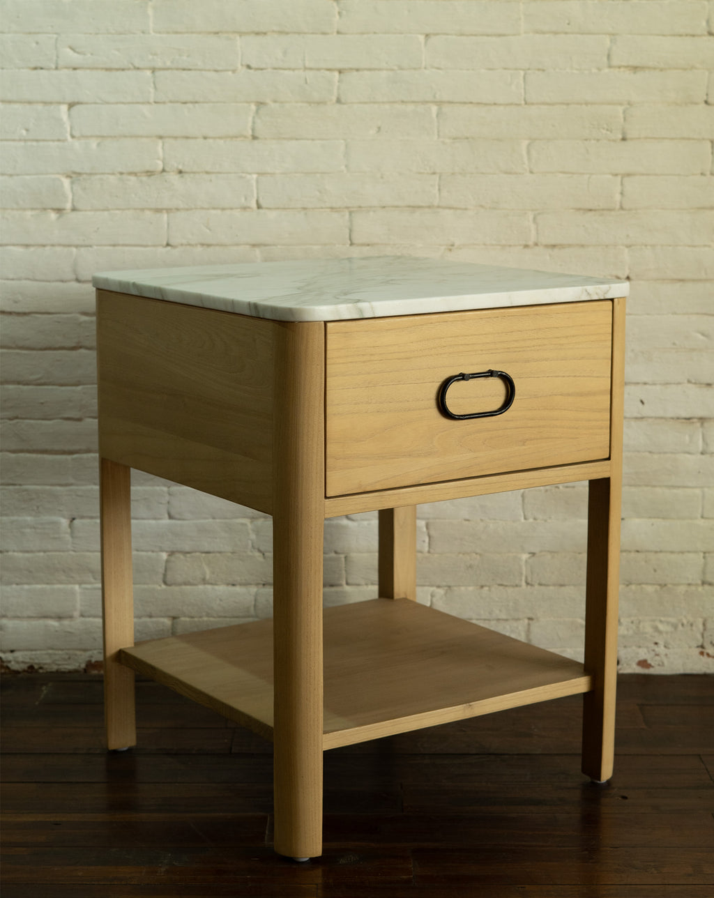 Mista Bedside Table - Gold Walnut Matte