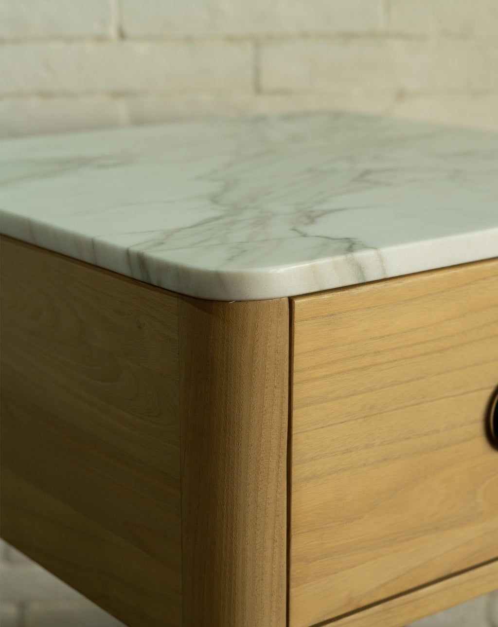 Mista Bedside Table - Gold Walnut Matte
