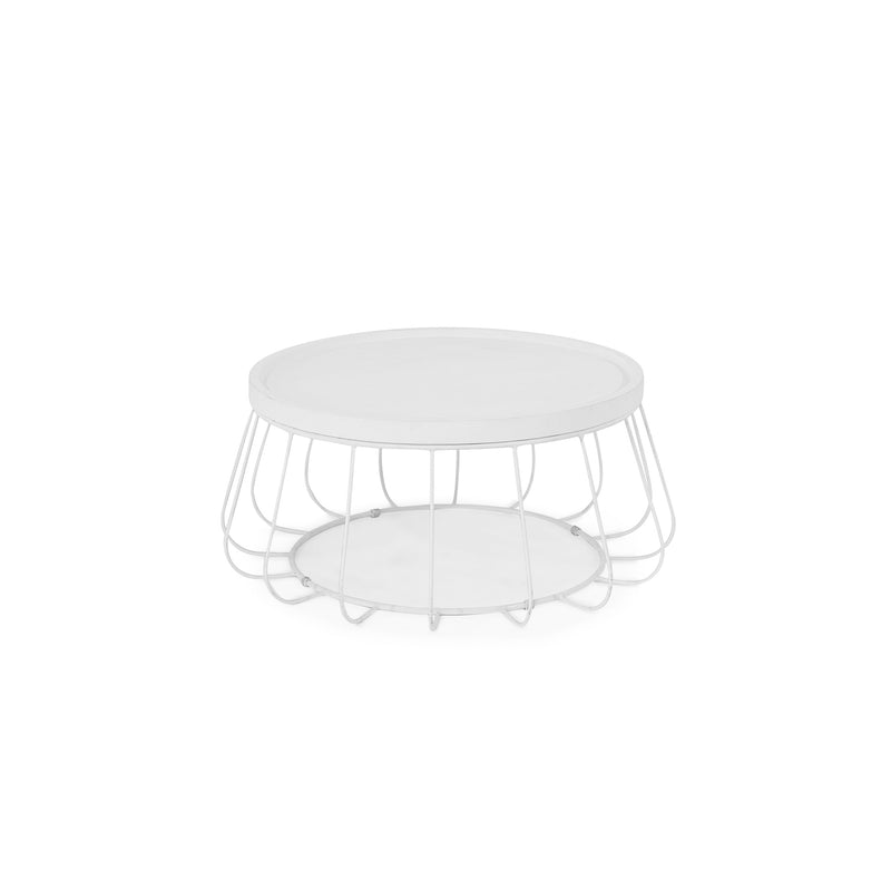 Trevi Wire Coffee Table - White